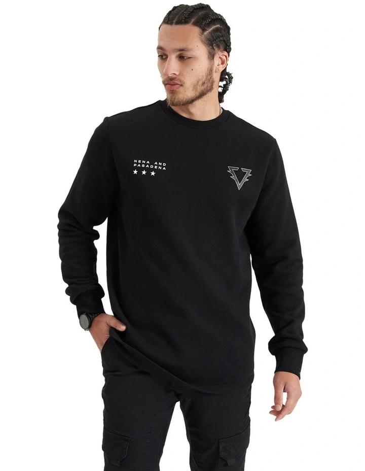 Novice Dual Curved Sweater in Jet Black image 2