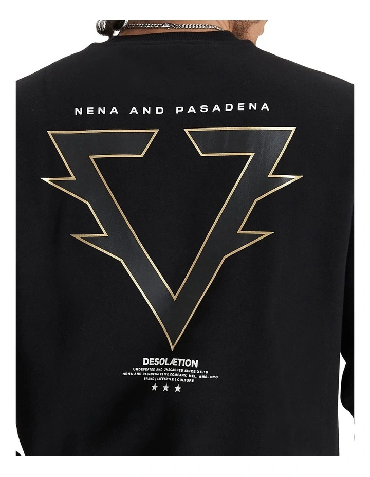 Novice Dual Curved Sweater in Jet Black image 3