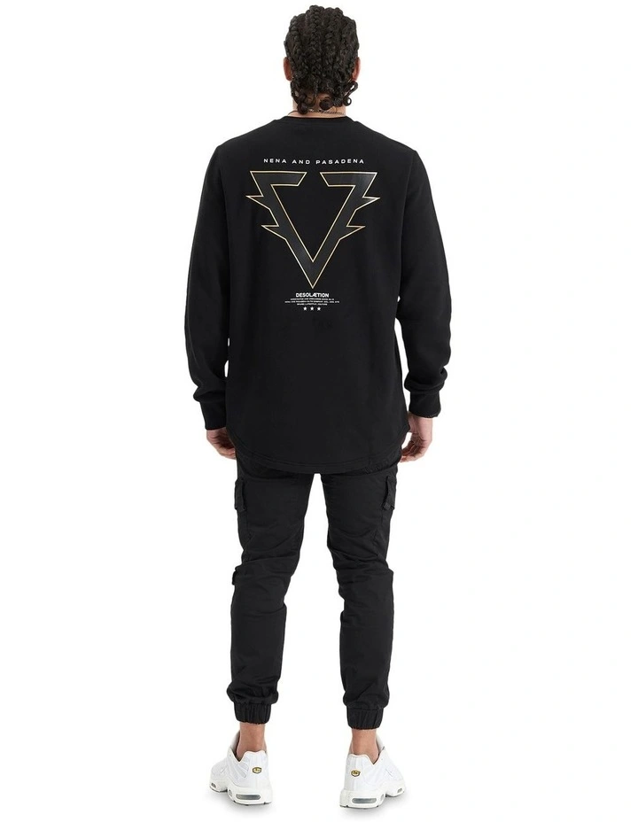 Novice Dual Curved Sweater in Jet Black image 4