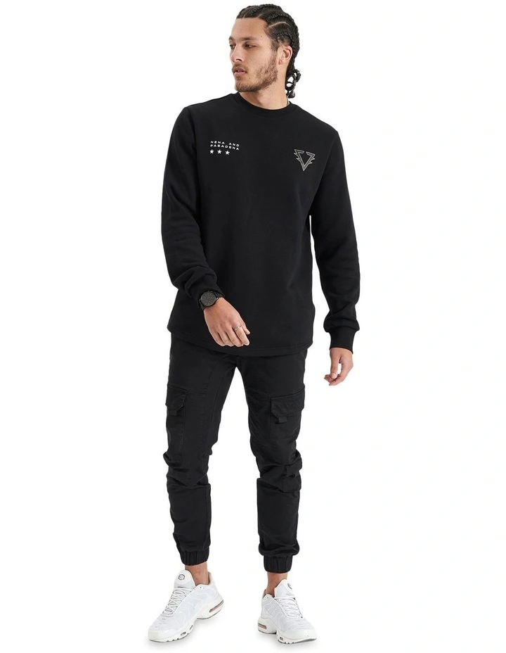 Novice Dual Curved Sweater in Jet Black image 5