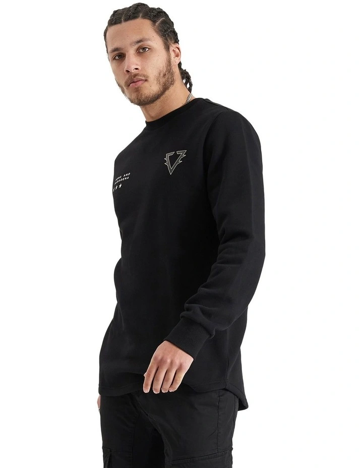 Novice Dual Curved Sweater in Jet Black image 6