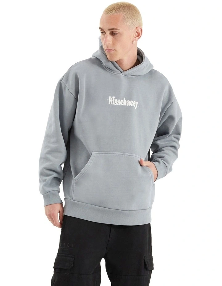Faded Heavy Relaxed Hooded Sweater in Pigment Ultimate Grey image 1