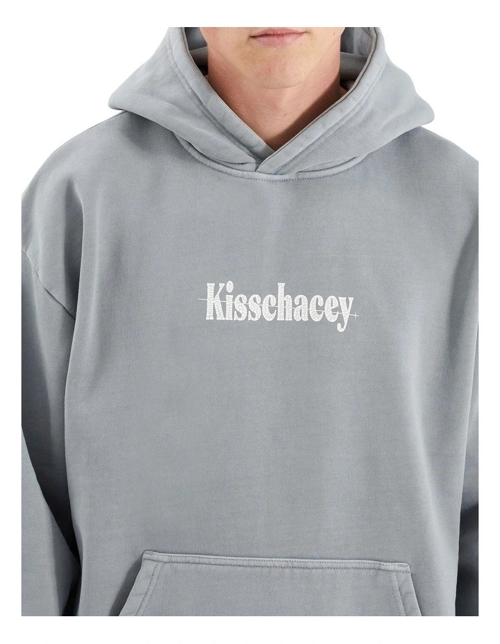 Faded Heavy Relaxed Hooded Sweater in Pigment Ultimate Grey image 3