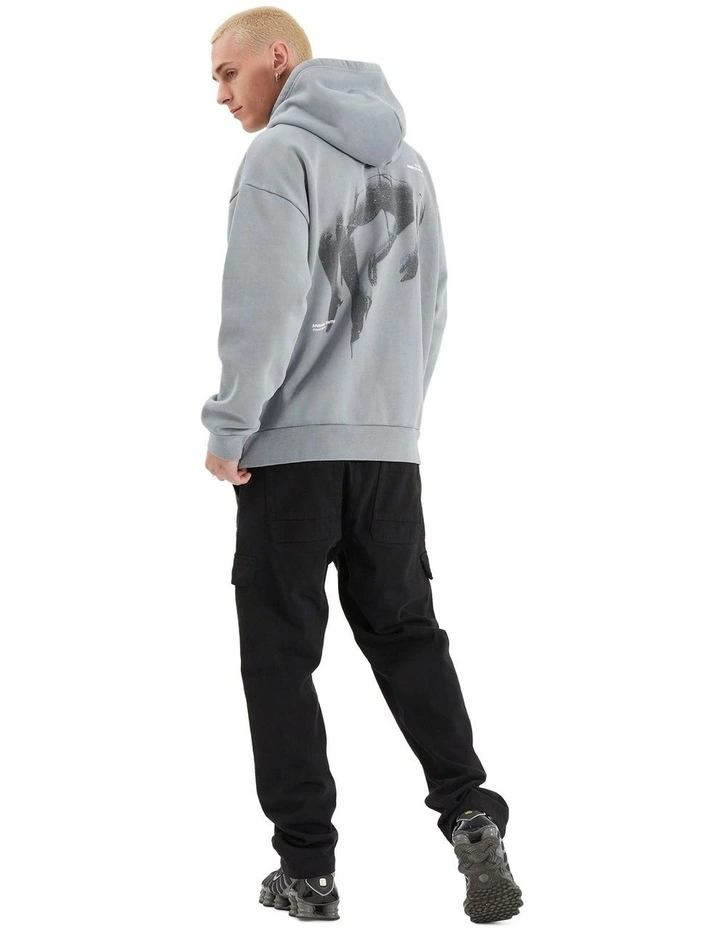 Faded Heavy Relaxed Hooded Sweater in Pigment Ultimate Grey image 5