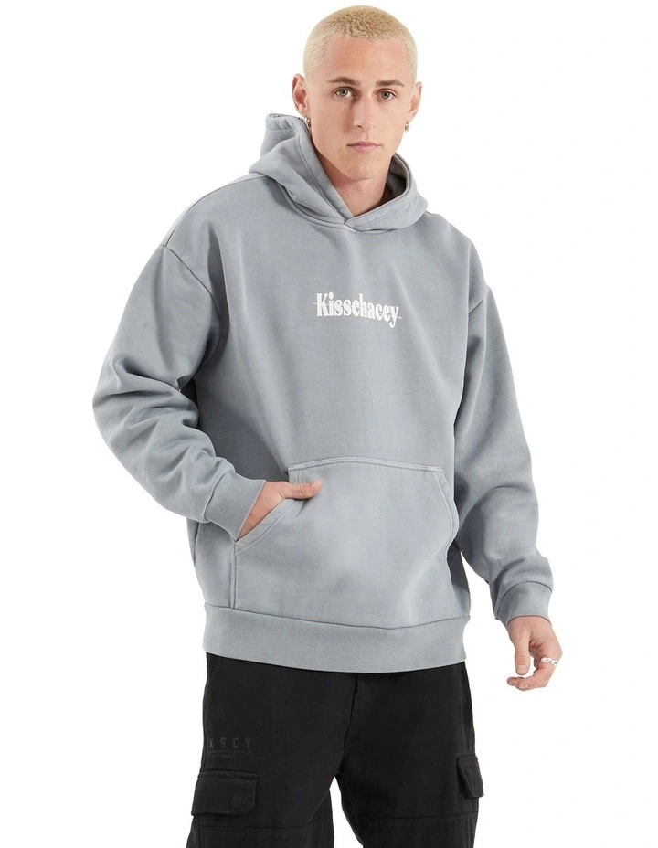 Faded Heavy Relaxed Hooded Sweater in Pigment Ultimate Grey image 7