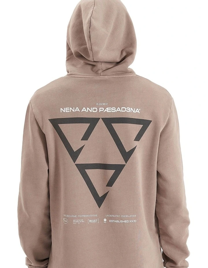 Void Hooded Dual Curved Sweater in Pigment Bark image 5