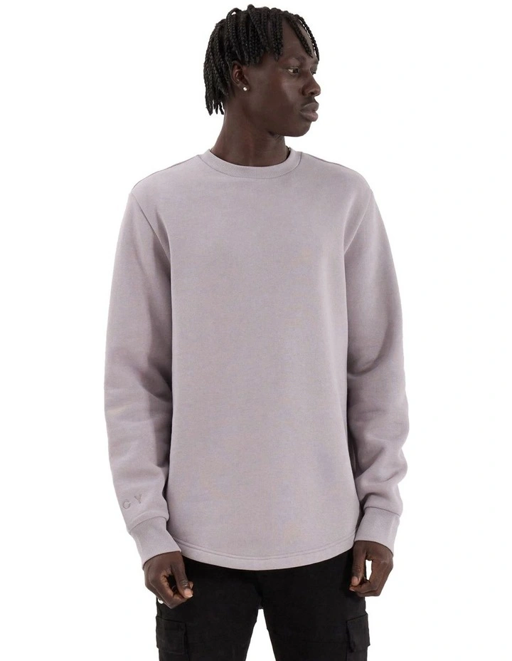 Miles Dual Curved Sweater in Grey image 1