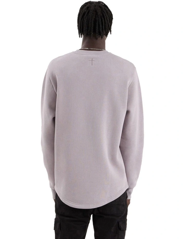 Miles Dual Curved Sweater in Grey image 3