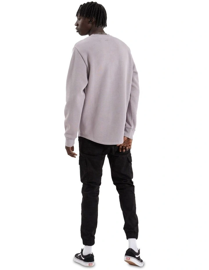 Miles Dual Curved Sweater in Grey image 4