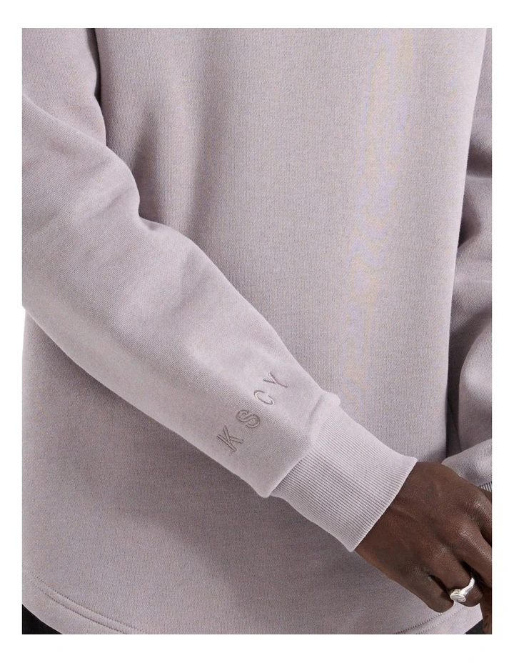 Miles Dual Curved Sweater in Grey image 6