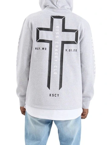 Trace Layered Hoodie in Grey