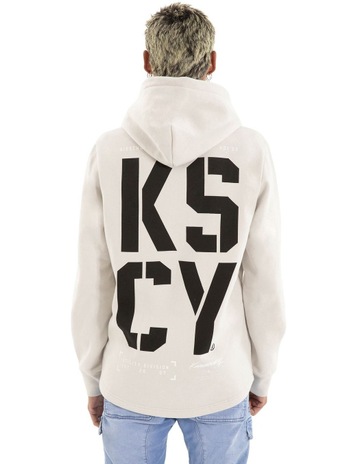 Bask Dual Curved Hoodie in Grey
