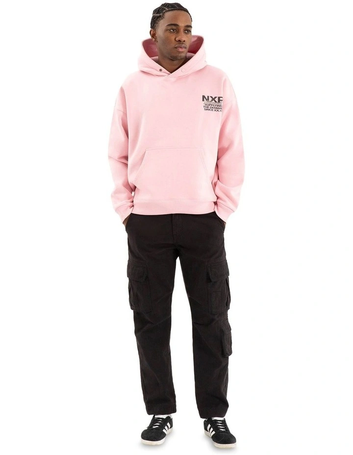 Demand Box Fit Hoodie in Orchid Pink image 2