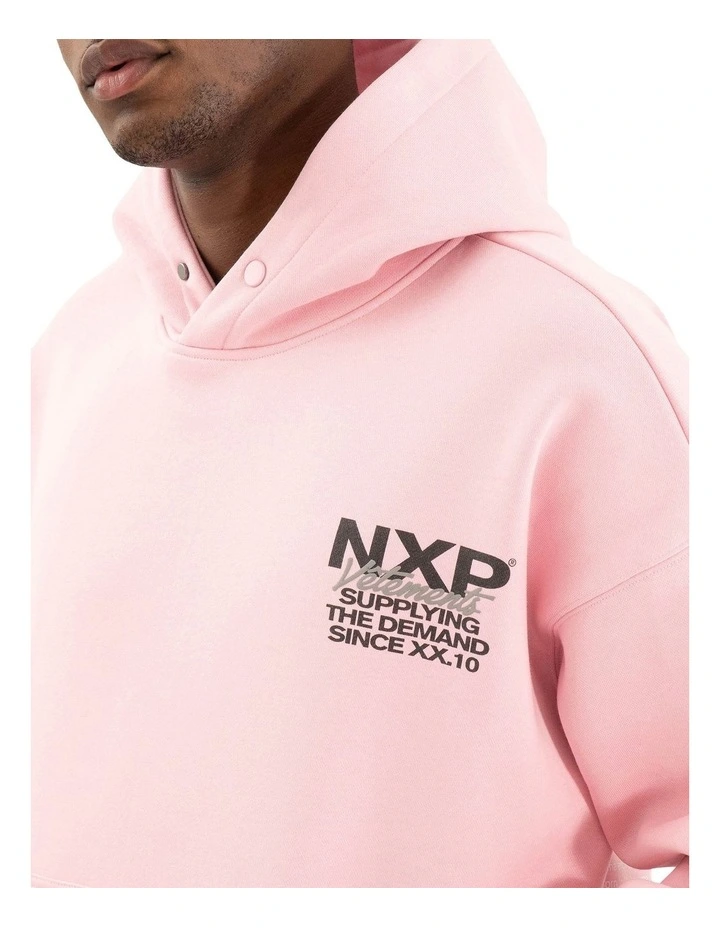 Demand Box Fit Hoodie in Orchid Pink image 5