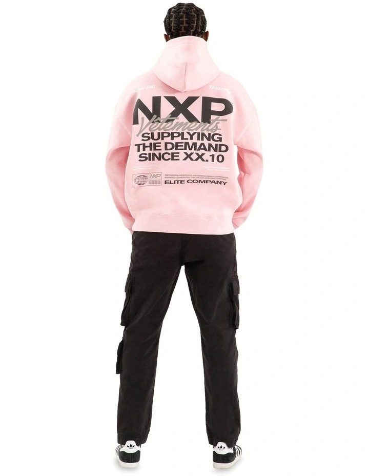 Demand Box Fit Hoodie in Orchid Pink image 6