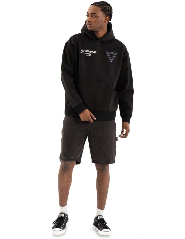 Dagger Relaxed Hoodie in Black image 2