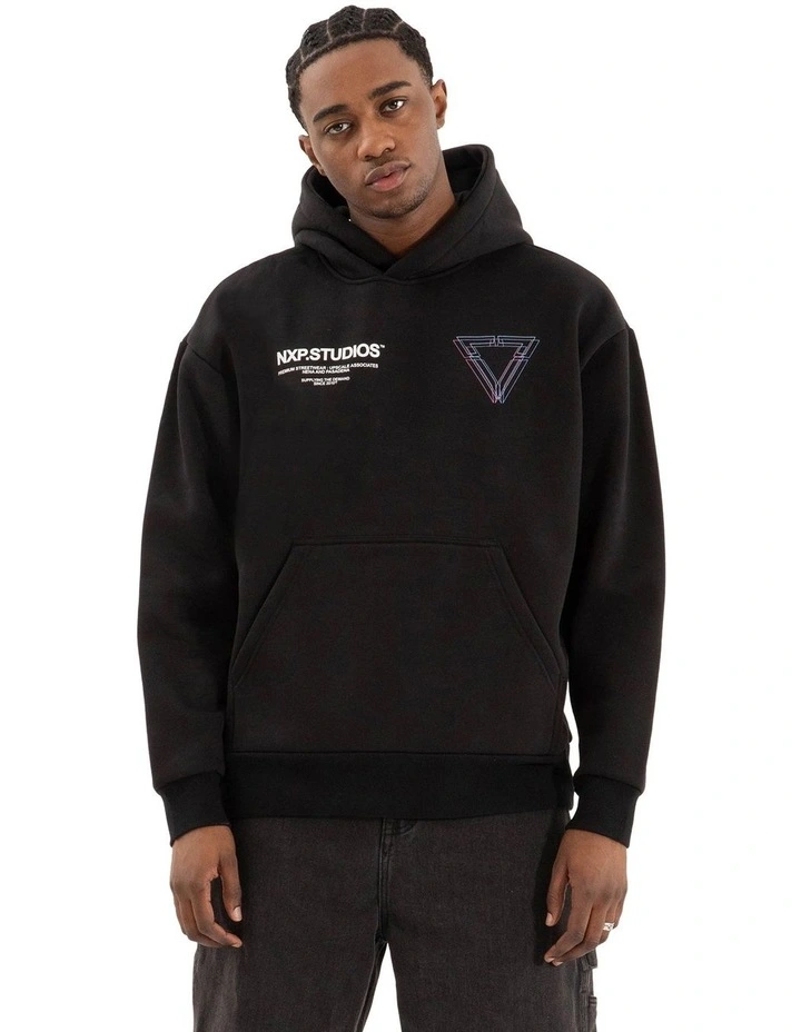 Dagger Relaxed Hoodie in Black image 3