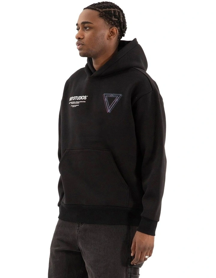 Dagger Relaxed Hoodie in Black image 4