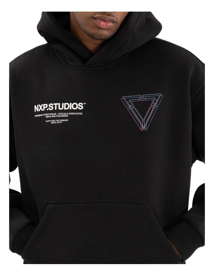 Dagger Relaxed Hoodie in Black image 5