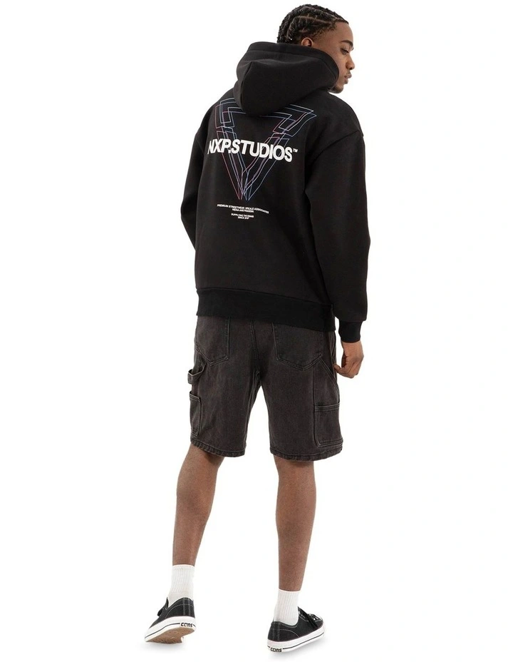Dagger Relaxed Hoodie in Black image 6
