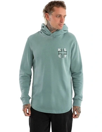 Zappa Dual Curved Hoodie in Green