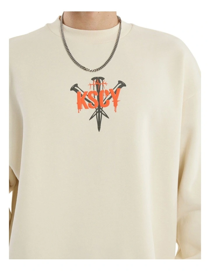 Attached Relaxed Sweater in Tofu image 4