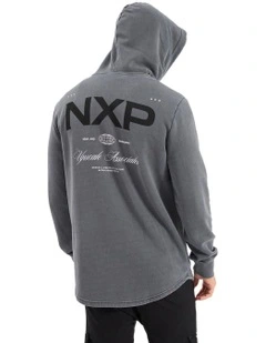 Duster Dual Curved Hoodie in Grey
