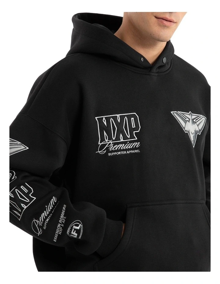 Essendon Mono Hoodie in Black image 6