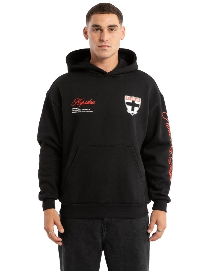 Saint Kilda Season Hoodie in Jet Black image 2