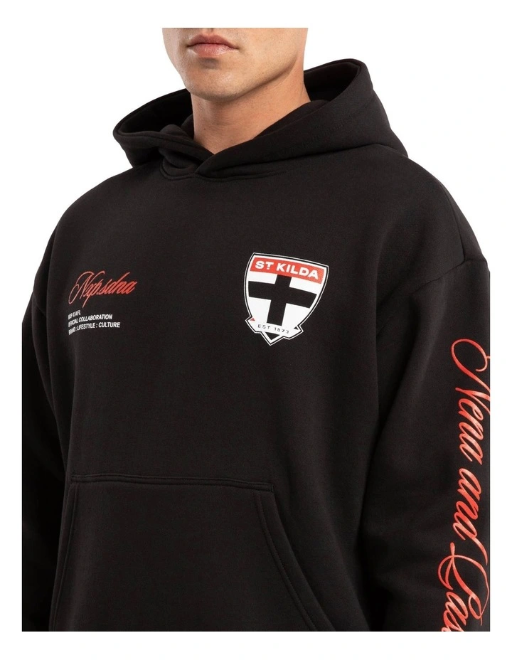 Saint Kilda Season Hoodie in Jet Black image 4
