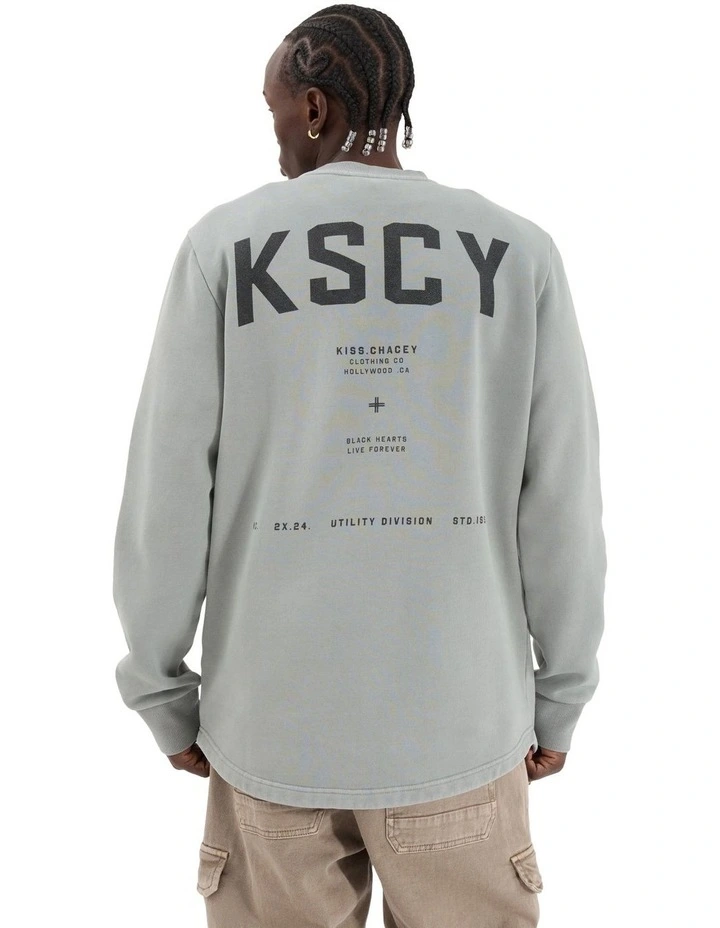 Protocol Dual Curved Sweater in Grey image 1