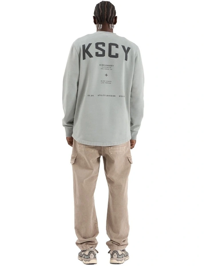 Protocol Dual Curved Sweater in Grey image 4