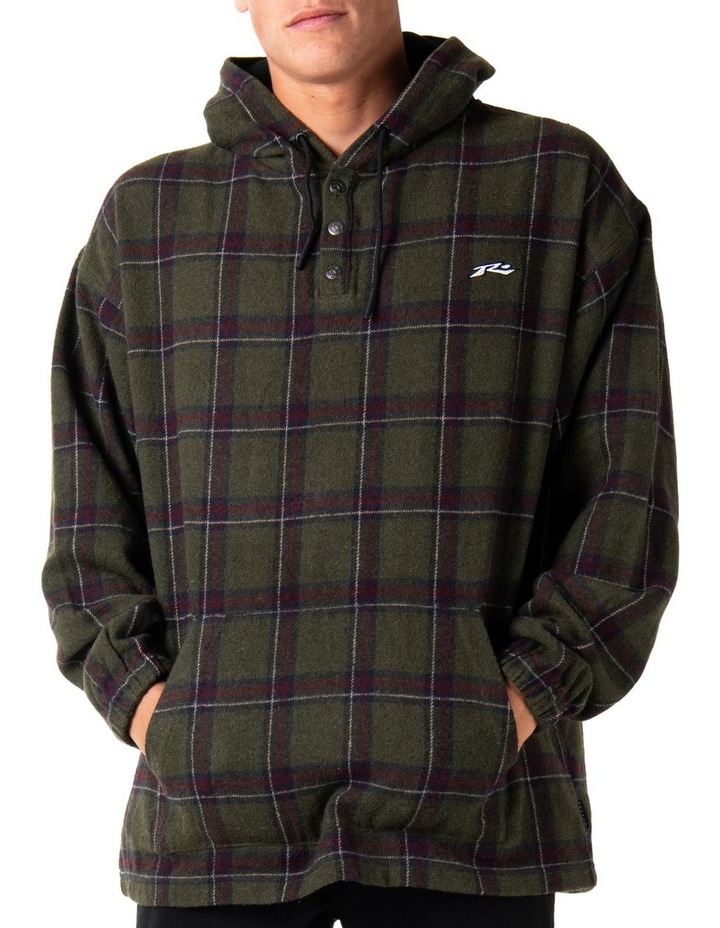 bear tartan fleece hoodie