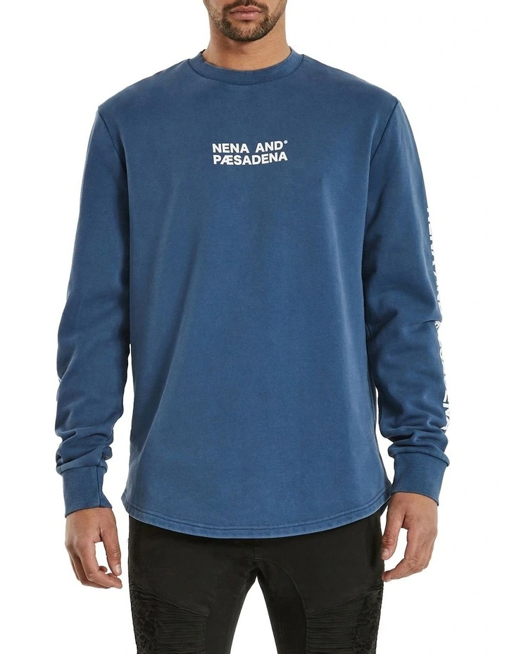 Nena & Pasadena Section Dual Curved Sweater in Pigment Insignia Blue | MYER
