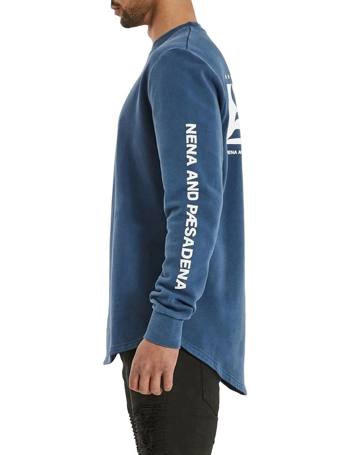 Nena & Pasadena Section Dual Curved Sweater in Pigment Insignia Blue | MYER