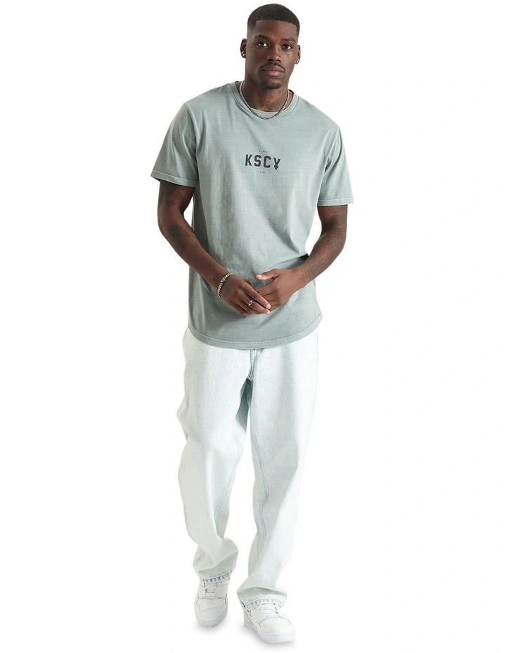 Empire Dual Curved Tee in Pigment Slate Grey image 6