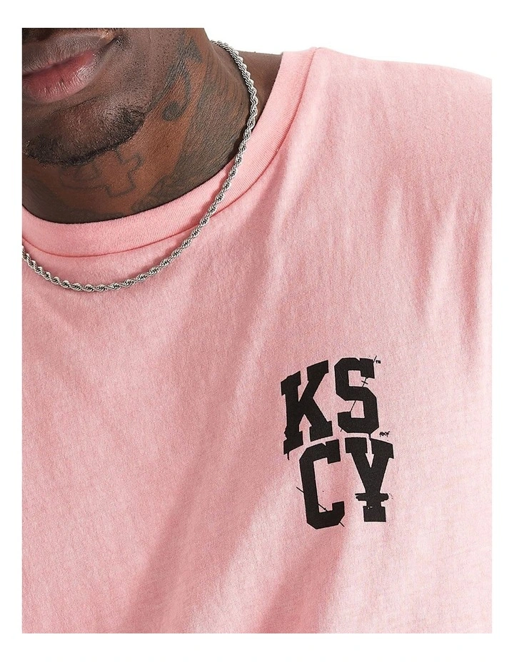 Supreme Dual Curved Muscle Tee in Pigment Pink Icing image 3