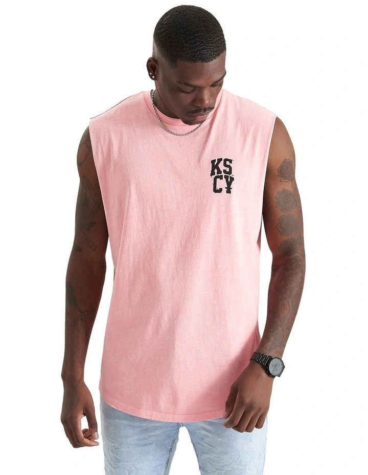 Supreme Dual Curved Muscle Tee in Pigment Pink Icing image 4