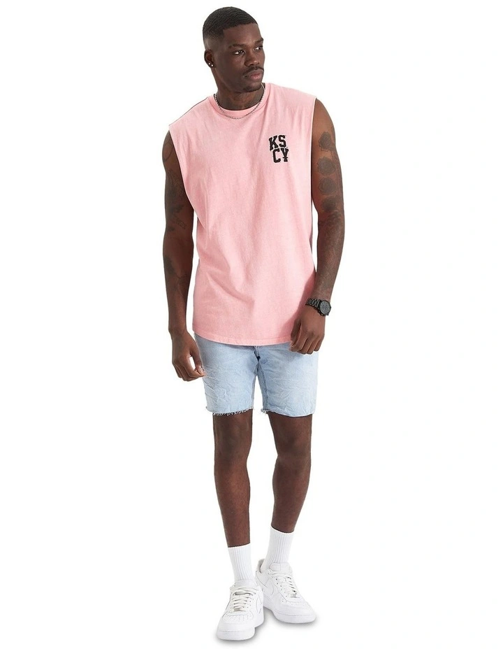 Supreme Dual Curved Muscle Tee in Pigment Pink Icing image 6