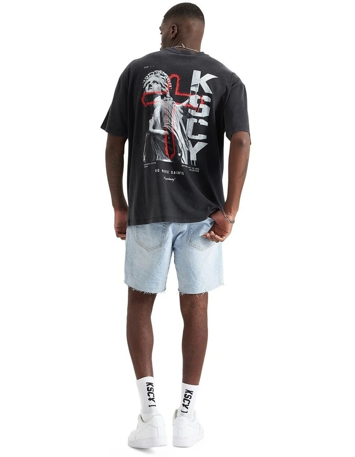 Hellbound Box Fit Tee in Mineral Black image 3