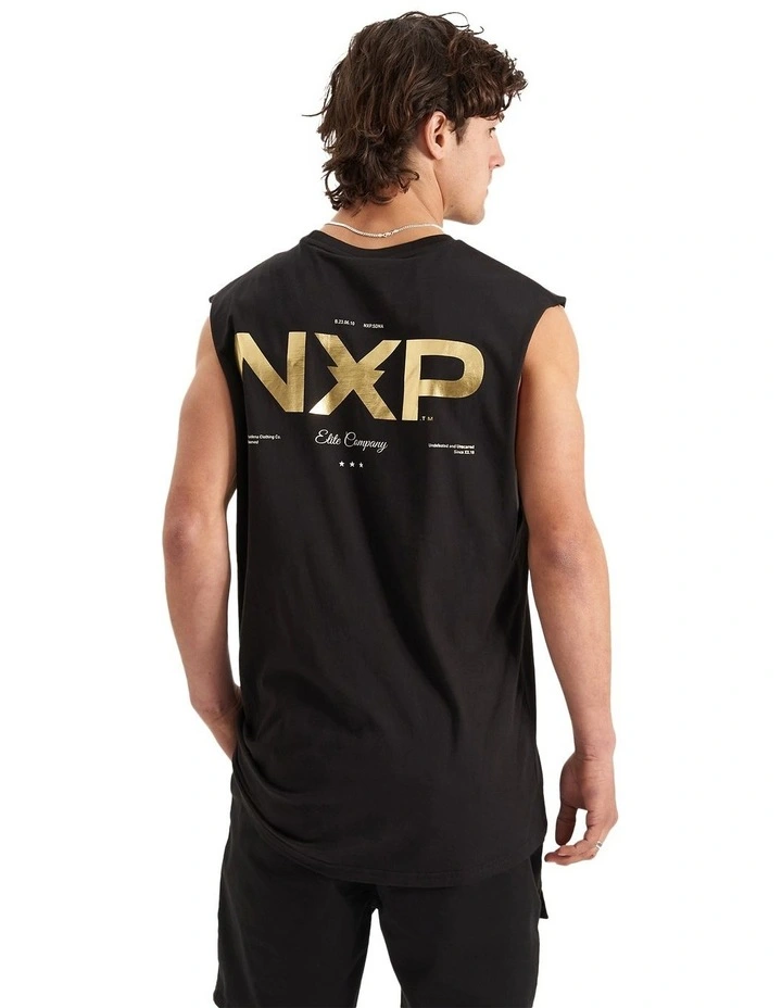 Beamer Scoop Back Muscle Tee in Jet Black image 1