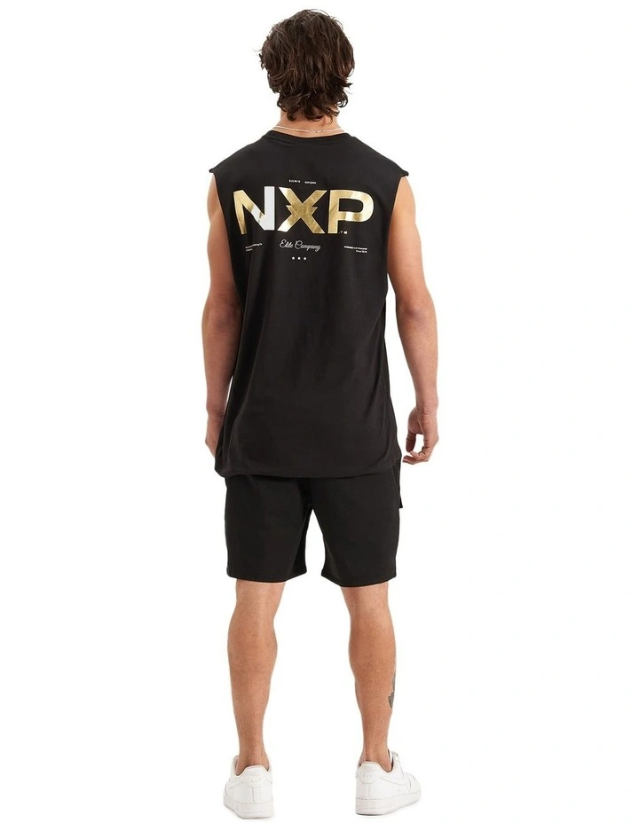 Beamer Scoop Back Muscle Tee in Jet Black image 4