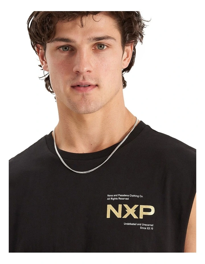 Beamer Scoop Back Muscle Tee in Jet Black image 6