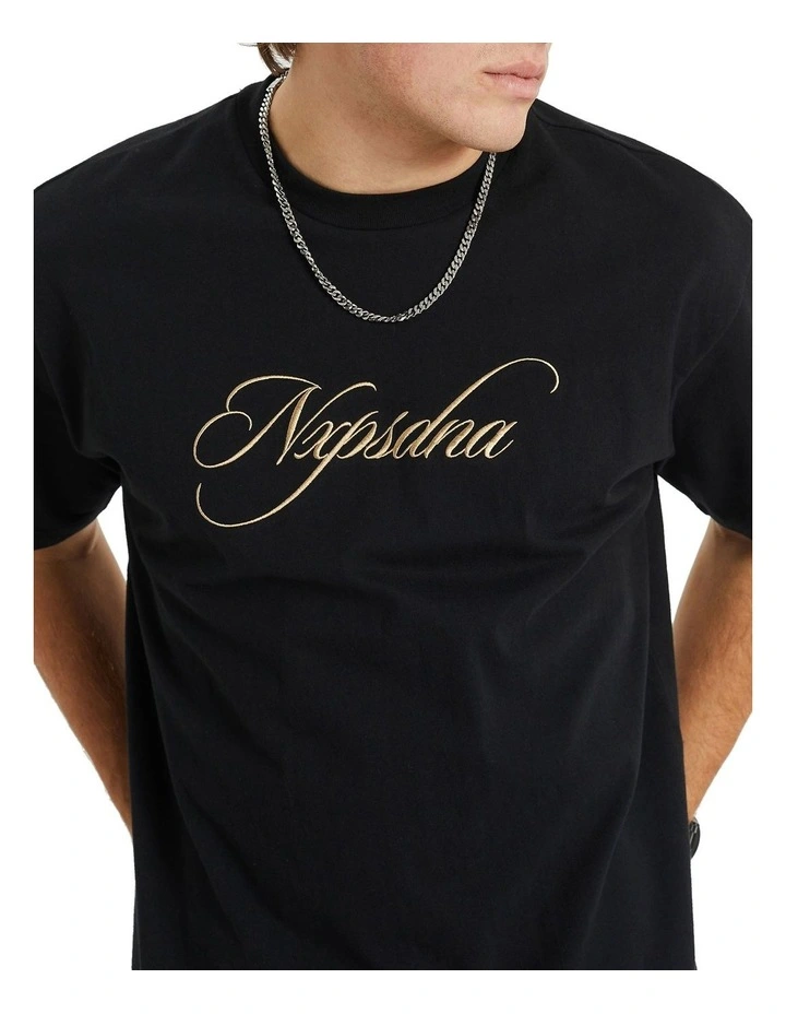 Lafayette Heavy Box Fit Scoop Tee in Black image 4