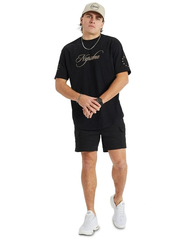 Lafayette Heavy Box Fit Scoop Tee in Black image 7