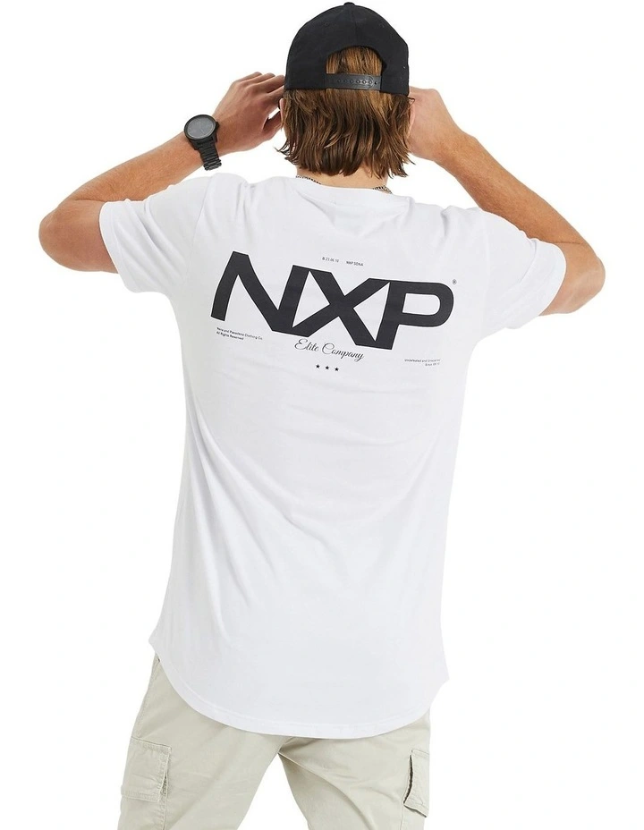 Compound Cape Back Tee in White image 1