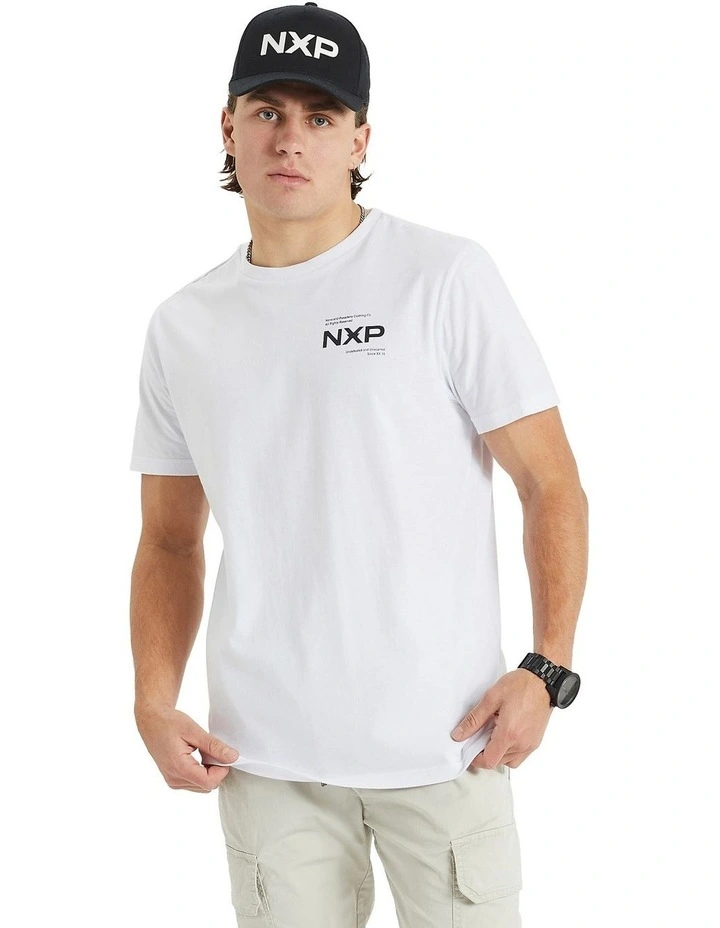 Compound Cape Back Tee in White image 2