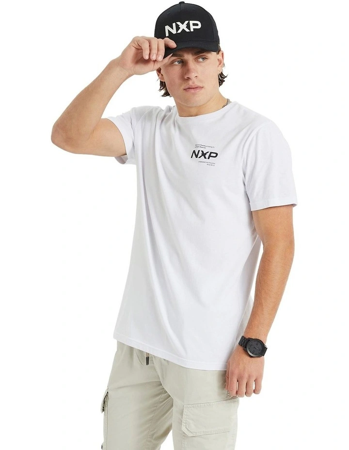 Compound Cape Back Tee in White image 3