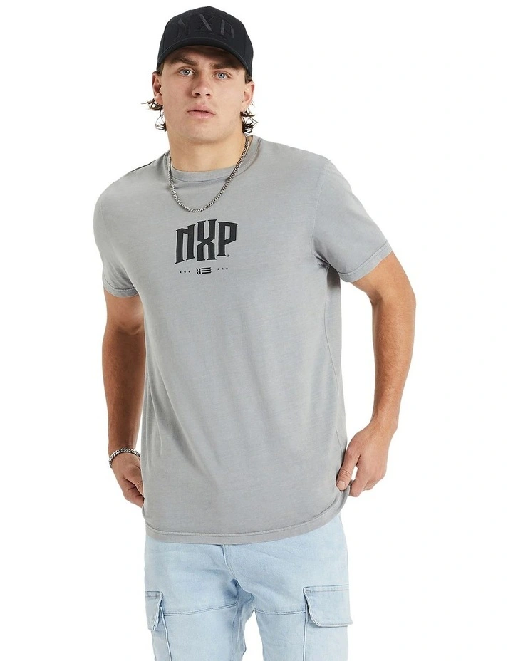 Allegiance Cape Back Tee in Grey image 2