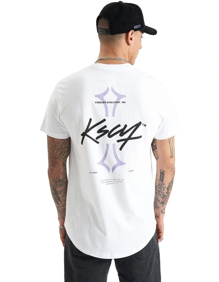 Ecuclid Dual Curved Tee in White image 1